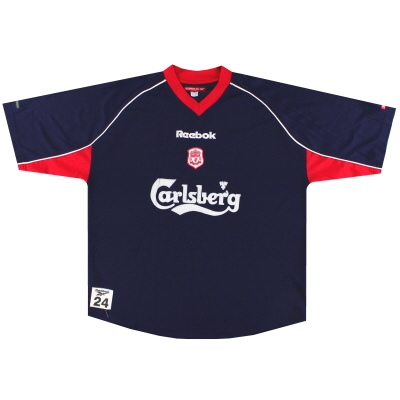 2000-02 Liverpool Reebok Player Issue Training Shirt #24 XL