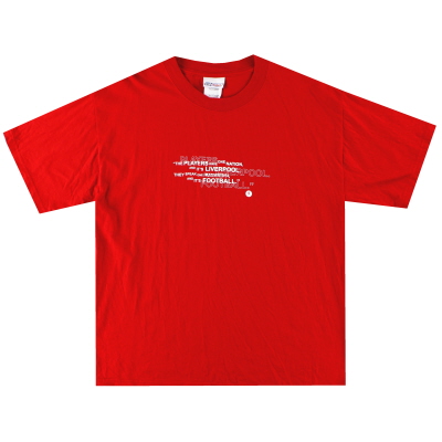 2001-03 Liverpool Reebok 'Treble Cup' Graphic Tee L