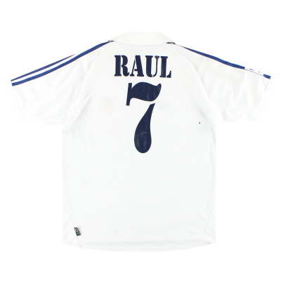 Real Madrid Centenary RAUL #7 2002 Champions League Home Jersey