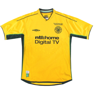 Celtic 2003 - 2004 Away Football Shirt Jersey Long Sleeve Black Size M