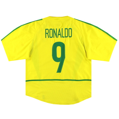 2002-04 Brazil Nike Home Shirt Ronaldo #9 L