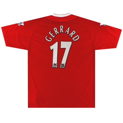 2002-04 Liverpool Reebok Home Shirt Gerrard #17 L