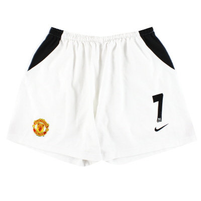 2002-04 Manchester United Nike Home Shorts #7 XL