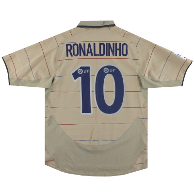 2003-04 Barcelona Nike Away Shirt Ronaldinho #10 *Mint* M