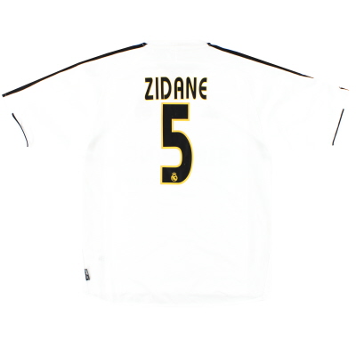 2003-04 Real Madrid adidas Home Shirt Zidane #5 M