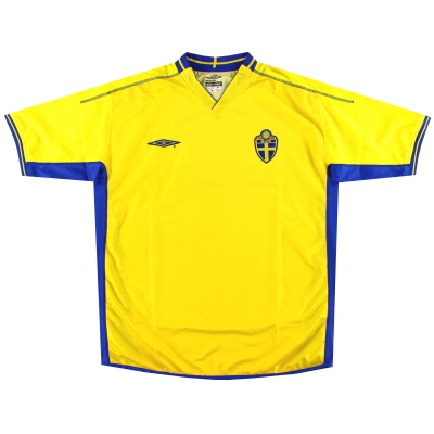 2003-04 Sweden Umbro Home Shirt *Mint* XL