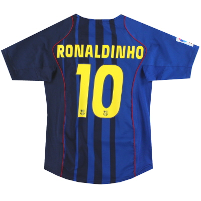 2004-05 Barcelona Nike Away Shirt Ronaldinho #10 M.Boys