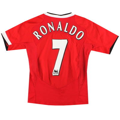 2004-06 Manchester United Nike Home Shirt Ronaldo #7 M.Boys