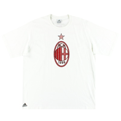 Vintage 00s White Adidas AC Milan Long Sleeved Football Shirt - Medium  Polyester– Domno Vintage