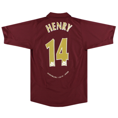 2005-06 Arsenal Highbury Home Shirt Henry #14 S