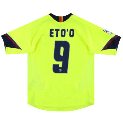 2005-06 Barcelona Nike Away Shirt Eto'o #9 *Mint* M