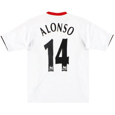 2005-06 Liverpool Reebok Away Shirt Alonso #14 L.Boys