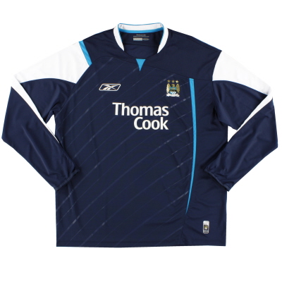 Manchester City Away football shirt 2005 - 2006. Sponsored by Thomas Cook