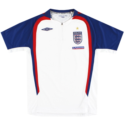 2005-07 England Umbro 1/4 Zip Training Shirt S