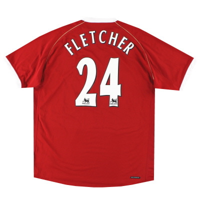 2006-07 Manchester United Nike Home Shirt Fletcher #24 XL