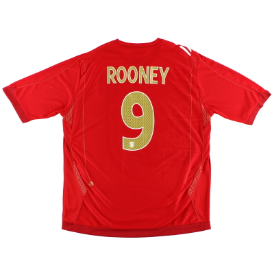 2006-08 England Umbro Away Shirt Rooney #9 L