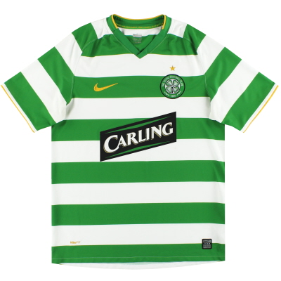 Celtic Home football shirt 2007 - 2008. Sponsored by Carling
