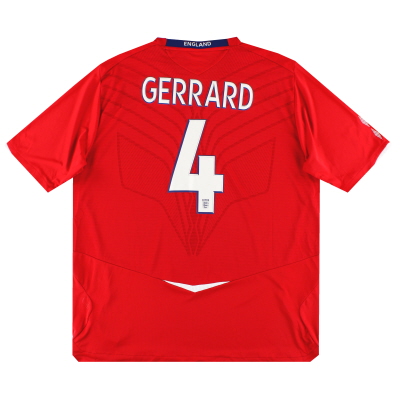 2008-10 England Umbro Away Shirt Gerrard #4 L