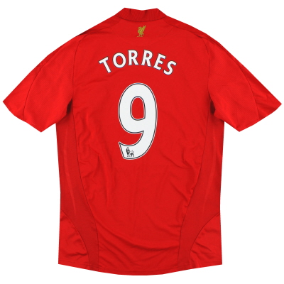 2008-10 Liverpool adidas Home Shirt Torres #9 M