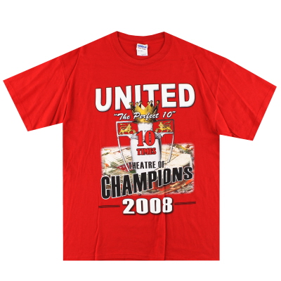 2008 Manchester United '10 Times' Graphic Tee L