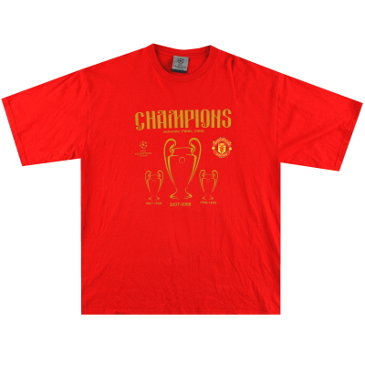 2008 Manchester United Champions League Final Tee XL