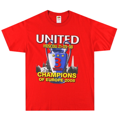 2008 Manchester United Champions League 'Champions' Tee L