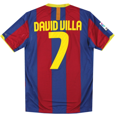 2010-11 Barcelona Nike Home Shirt David Villa #7 M