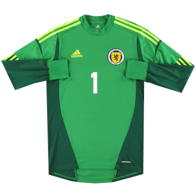 2011-13 Scotland adidas Player Issue Goalkeeper Shirt #1 M