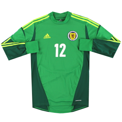 2011-13 Scotland adidas Player Issue Goalkeeper Shirt #12 M