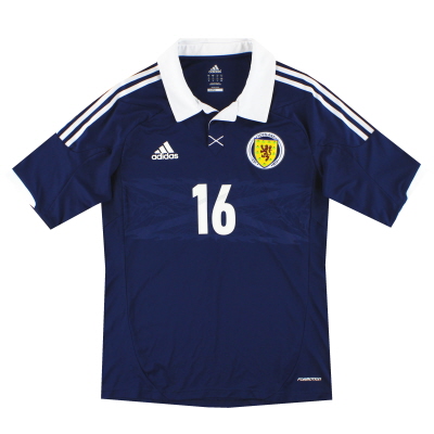 2011-13 Scotland adidas Player Issue Home Shirt #16 M
