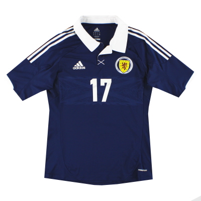 2011-13 Scotland adidas Player Issue Home Shirt #17 M