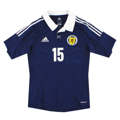 2011-13 Scotland adidas Player Issue Home Shirt #15 M