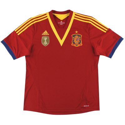 2012-13 Spain adidas Home Shirt L