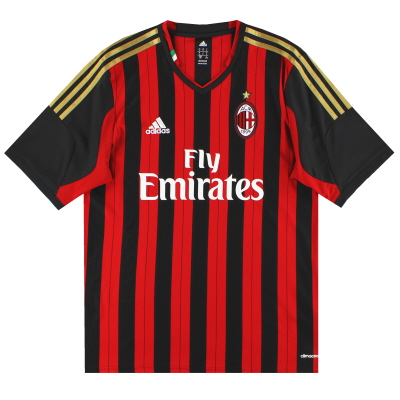 2013-14 AC Milan adidas Home Shirt M