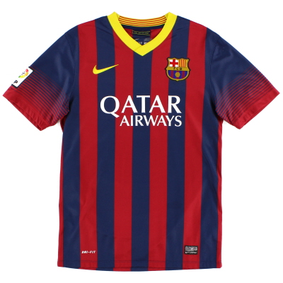 2013-14 Barcelona Nike Home Shirt #10 L