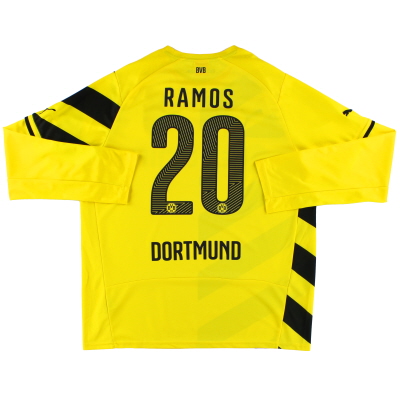 2014-15 Borussia Dortmund Puma Home Shirt Ramos #20 L/S *Mint* XL