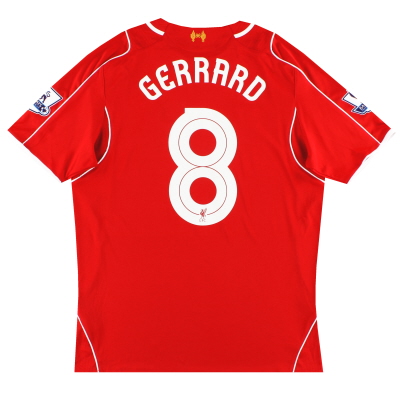2014-15 Liverpool Warrior Home Shirt Gerrard #8