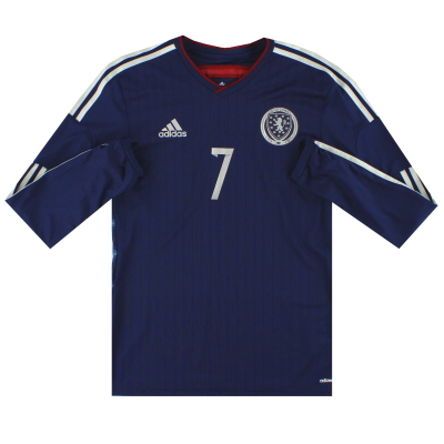 2014-15 Scotland adidas adizero Player Issue Home Shirt L/S #7 *As New* M