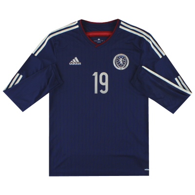 2014-15 Scotland adidas adizero Player Issue Home Shirt L/S #19 *As New* L