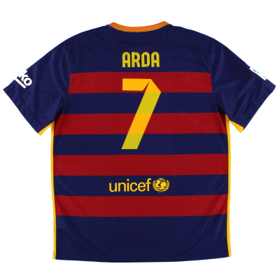 2015-16 Barcelona Home Shirt Arda #7 *Mint*