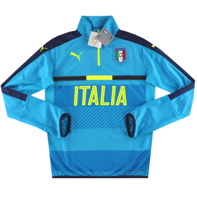 2016-17 Italy Puma 1/4 Zip Light Blue Training Top *w/tags* S
