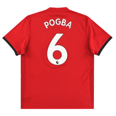 2017-18 Manchester United adidas Home Shirt Pogba #6 L