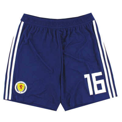 2017-18 Scotland adidas Player Issue Home Shorts #16 *As New* M