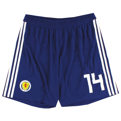 2017-18 Scotland adidas Player Issue Home Shorts #14 *As New* L