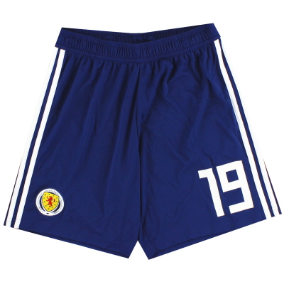 2017-18 Scotland adidas Player Issue Home Shorts #19 *As New* M
