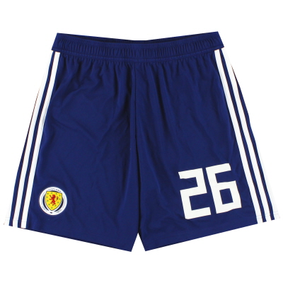 2017-18 Scotland adidas Player Issue Home Shorts #26 *As New* M