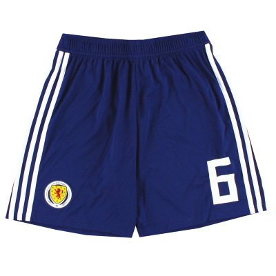 2017-18 Scotland adidas Player Issue Home Shorts #6 *As New* M
