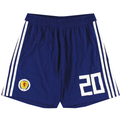 2017-18 Scotland adidas Player Issue Home Shorts #20 *As New* M
