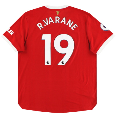 2021-22 Manchester United Authentic adidas Home Shirt R.Varane #19 XL